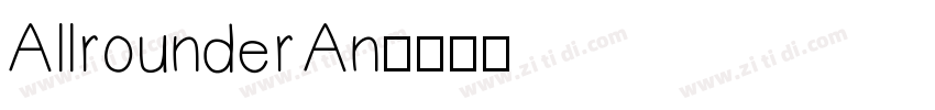 Allrounder An字体转换